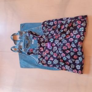Girls overalls sz 4T 2 pairs